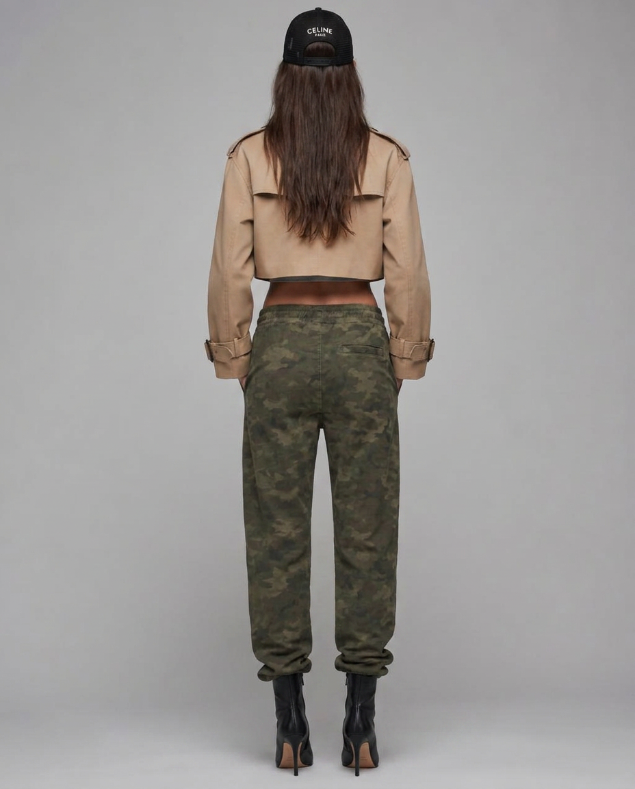 Tan Trench Blazer — back view